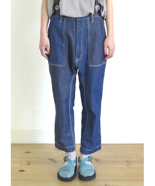 Ne-net（ネネット）の「コンビカラーデニム / パンツ（パンツ・レディース・light blue/blue・01/02）」の2枚目の写真