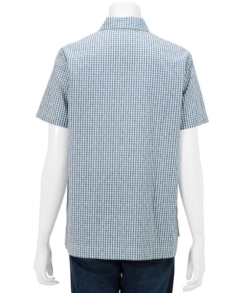 Ne-net（ネネット）の「ハナギンガム / シャツ（トップス・レディース・dark brown/green/blue・02）」の4枚目の写真