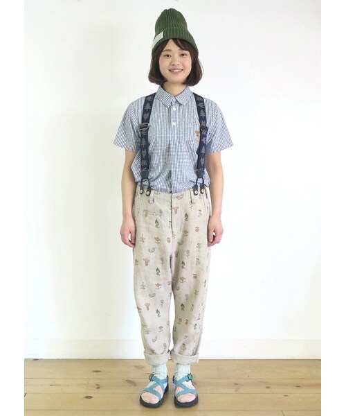 Ne-net（ネネット）の「ハナギンガム / シャツ（トップス・レディース・dark brown/green/blue・02）」の10枚目の写真