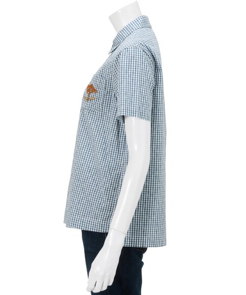 Ne-net（ネネット）の「ハナギンガム / シャツ（トップス・レディース・dark brown/green/blue・02）」の6枚目の写真