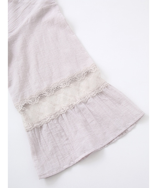 w closet（ダブルクローゼット）の「レース付きガウン（ジャケット/アウター・レディース・オフホワイト/グレー・FREE）」の8枚目の写真