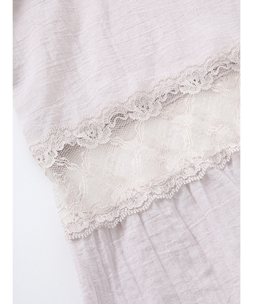 w closet（ダブルクローゼット）の「レース付きガウン（ジャケット/アウター・レディース・オフホワイト/グレー・FREE）」の9枚目の写真