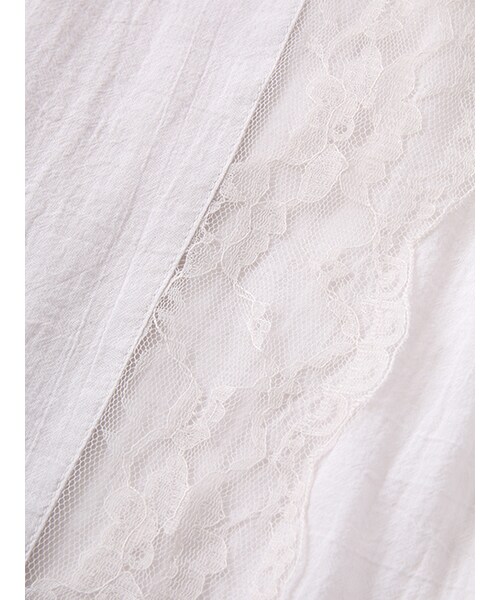 w closet（ダブルクローゼット）の「レース付きガウン（ジャケット/アウター・レディース・オフホワイト/グレー・FREE）」の7枚目の写真