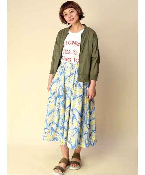 w closet（ダブルクローゼット）の「MA-1ブルゾン（ジャケット/アウター・レディース・カーキ/D.ネイビー・FREE）」の9枚目の写真