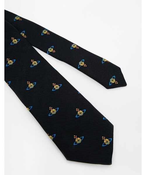 Vivienne Westwood（ヴィヴィアンウエストウッド）の「Vivienne Westwood Orb Silk Tie（ネクタイ・メンズ・blue・One Size）」の4枚目の写真