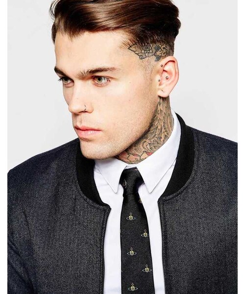 Vivienne Westwood（ヴィヴィアンウエストウッド）の「Vivienne Westwood Orb Silk Tie（ネクタイ・メンズ・blue・One Size）」の2枚目の写真