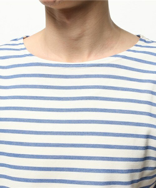FREDY&GLOSTER（フレディアンドグロスター）の「ボートネックS/S（Tシャツ/カットソー・メンズ・ホワイト×グレー/ホワイト×ブルー/ホワイト×ネイビー・MEDIUM/LARGE）」の7枚目の写真