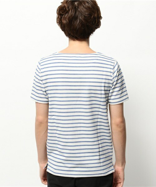 FREDY&GLOSTER（フレディアンドグロスター）の「ボートネックS/S（Tシャツ/カットソー・メンズ・ホワイト×グレー/ホワイト×ブルー/ホワイト×ネイビー・MEDIUM/LARGE）」の6枚目の写真
