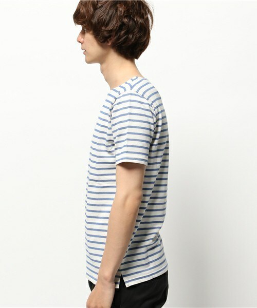 FREDY&GLOSTER（フレディアンドグロスター）の「ボートネックS/S（Tシャツ/カットソー・メンズ・ホワイト×グレー/ホワイト×ブルー/ホワイト×ネイビー・MEDIUM/LARGE）」の5枚目の写真