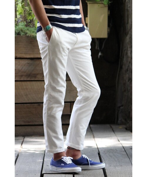 JOURNAL STANDARD relume(ジャーナルスタンダード レリューム)の「C/L 66キャンバスパンツ(パンツ・メンズ・ホワイト/ベージュ/カーキ/ネイビー/ネイビー B・S/M/L/XL)」の1枚目の写真
