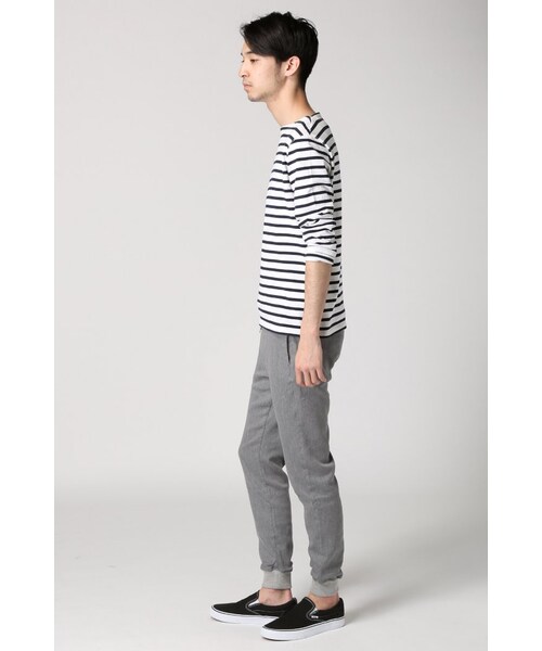 JOURNAL STANDARD（ジャーナルスタンダード）の「ツイルストレッチライトリブPT（パンツ・メンズ・グレーA/ホワイト/ブルー・S/M/L）」の5枚目の写真