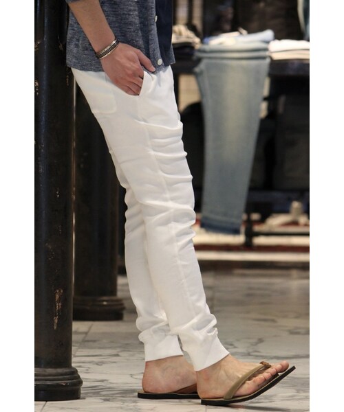 JOURNAL STANDARD（ジャーナルスタンダード）の「ツイルストレッチライトリブPT（パンツ・メンズ・グレーA/ホワイト/ブルー・S/M/L）」の2枚目の写真