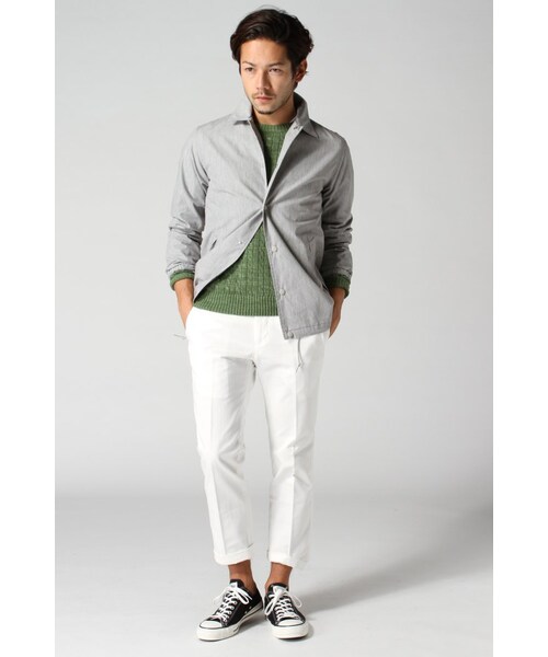 JOURNAL STANDARD（ジャーナルスタンダード）の「コットンコーティングコーチジャケット（ジャケット/アウター・メンズ・グレーA/ナチュラル/ネイビー・M/L）」の4枚目の写真