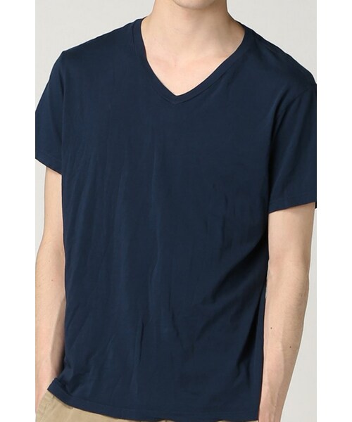 SAVE KHAKI UNITED（セーブカーキユナイテッド）の「S/S V-NECK TEE（トップス・メンズ・ブラック/グレー/ホワイト/ネイビー/ネイビー B/ピンク A・XS/S）」の22枚目の写真