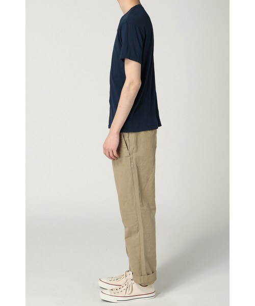 SAVE KHAKI UNITED（セーブカーキユナイテッド）の「S/S V-NECK TEE（トップス・メンズ・ブラック/グレー/ホワイト/ネイビー/ネイビー B/ピンク A・XS/S）」の8枚目の写真