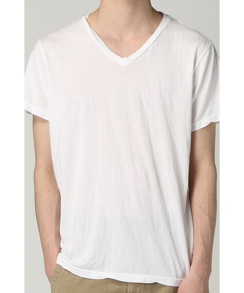 SAVE KHAKI UNITED（セーブカーキユナイテッド）の「S/S V-NECK TEE（トップス・メンズ・ブラック/グレー/ホワイト/ネイビー/ネイビー B/ピンク A・XS/S）」の21枚目の写真