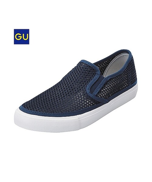 GU(ジーユー)の「(GU)WOMENスリッポンG(WOMEN ⁄ シューズ・レディース・NAVY/ORANGE・M/S/L)」の1枚目の写真