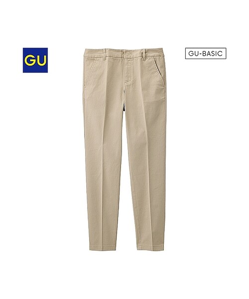 GU（ジーユー）の「（GU）テーパードチノ（WOMEN ⁄ パンツ・その他・レディース・BLACK/BEIGE/NAVY/OFF WHITE・L/M/S/XXL/XL/XS）」の3枚目の写真