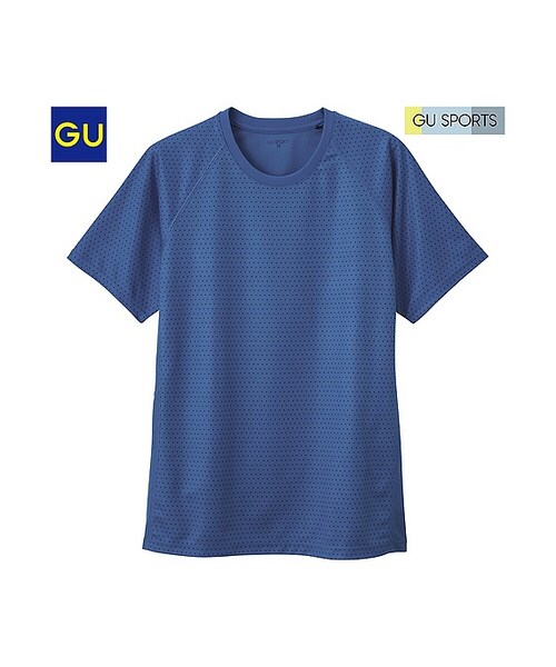 GU（ジーユー）の「（GU）スポーツＴ（ドット・半袖）（MEN ⁄ カットソー・メンズ・WHITE/NAVY/BLUE/RED・M/S/XL/L）」の3枚目の写真