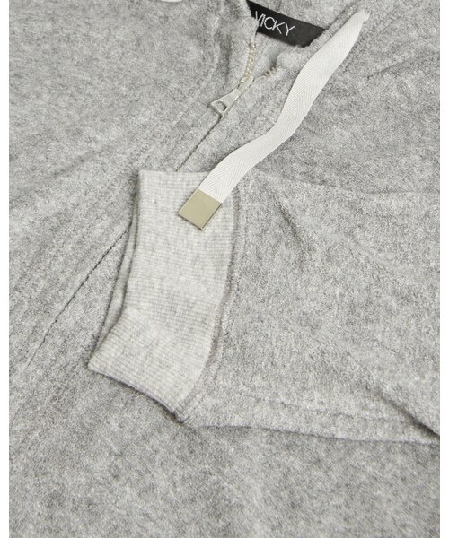VICKY（ビッキー）の「ヴィスコースパイル7分パーカー（トップス・レディース・ホワイト/ブラック/ライトグレー・M）」の8枚目の写真
