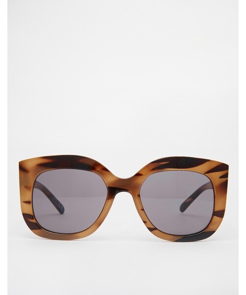 asos(エイソス)の「ASOS COLLECTION ASOS Oversized Sunglasses In Wood Effect(サングラス・レディース・brown)」の3枚目の写真