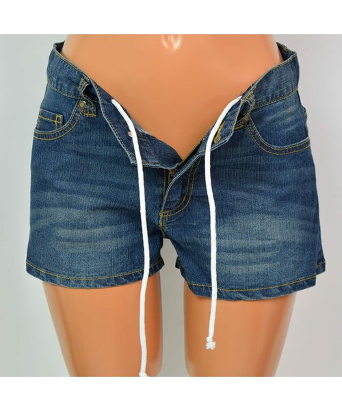 AI（アイ）の「ビーチデニム ショートパンツ Ｓ/Ｍ／Ｌ/ＬＬ（水着/着物・浴衣・レディース・ブルー/ネイビー・S/M/L/LL）」の7枚目の写真