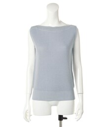 31 Sons de mode | １２Ｇ片畦リブボートネックノースリプルオーバー(トップス)