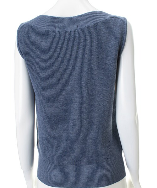 31 Sons de mode（トランテアン　ソン　ドゥ　モード）の「１２Ｇ片畦リブボートネックノースリプルオーバー（トップス・レディース・オフホワイト/ライトグレー/インディゴブルー・36）」の11枚目の写真