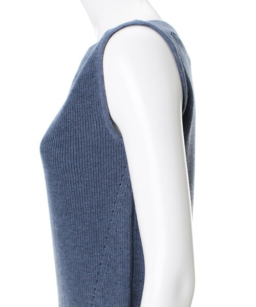 31 Sons de mode（トランテアン　ソン　ドゥ　モード）の「１２Ｇ片畦リブボートネックノースリプルオーバー（トップス・レディース・オフホワイト/ライトグレー/インディゴブルー・36）」の10枚目の写真