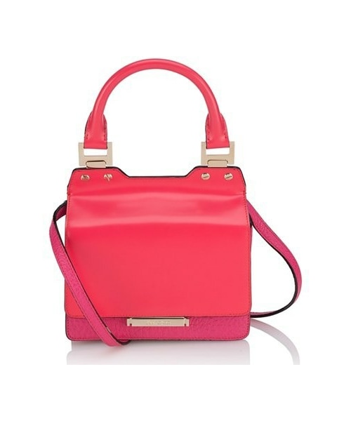 JIMMY CHOO ジミーチュウ AMIE 2WAYハンドバッグ ピンク IT054ANGVHV4 ■極美品■2way ジミーチュウ　ショルダーバッグ　グレー　レザー　AMIE