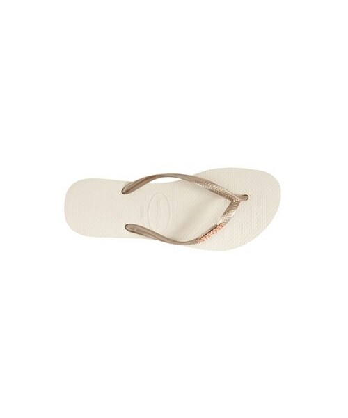 havaianas(ハワイアナス)の「Havaianas 'Slim Logo' Metallic Flip Flop (Women)(サンダル・レディース・Beige・35 BR/41 BR/37 BR/39 BR)」の2枚目の写真
