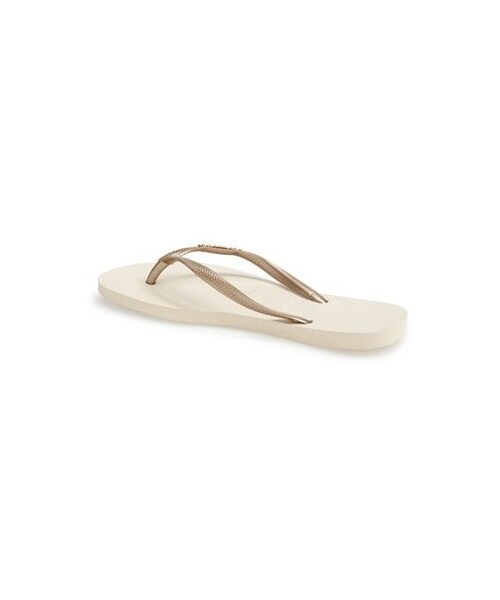 havaianas(ハワイアナス)の「Havaianas 'Slim Logo' Metallic Flip Flop (Women)(サンダル・レディース・Beige・35 BR/41 BR/37 BR/39 BR)」の4枚目の写真