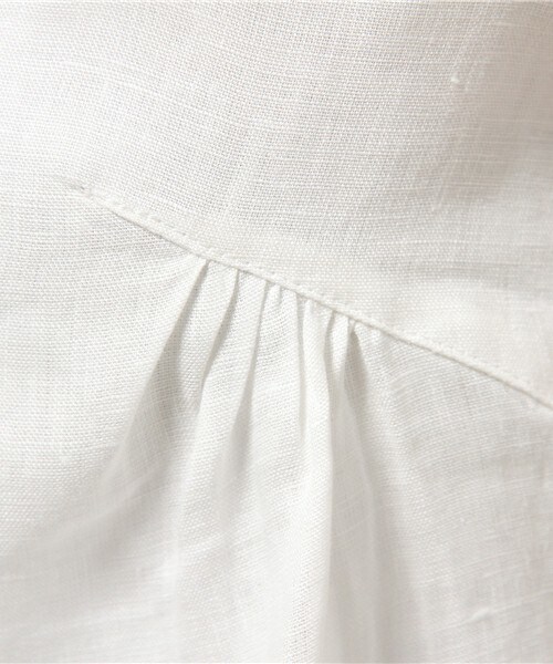 fredy emue（フレディエミュ）の「フランダースリネン半袖プルオーバー（シャツ/ブラウス・レディース・ブラック/カーキ/ホワイト/ストライプ・38/36）」の15枚目の写真