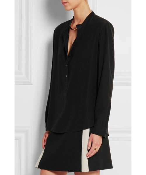STELLA McCARTNEY（ステラマッカートニー）の「Stella McCartney Eva silk crepe de chine blouse（シャツ/ブラウス・レディース・Black・IT46/IT42/IT34/IT36/IT38/IT50/IT40/IT44）」の3枚目の写真