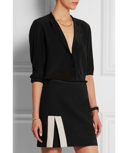 STELLA McCARTNEY（ステラマッカートニー）の「Stella McCartney Eva silk crepe de chine blouse（シャツ/ブラウス・レディース・Black・IT46/IT42/IT34/IT36/IT38/IT50/IT40/IT44）」の6枚目の写真