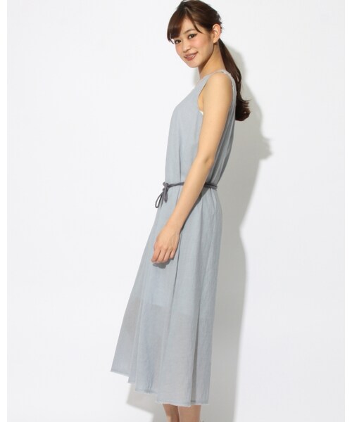 VICKY（ビッキー）の「ドライダンガリーマキシワンピース（ワンピース/ドレス・レディース・ブルー/グリーン・M）」の4枚目の写真