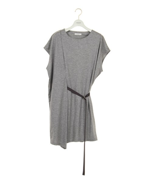 emmi(エミ)の「【emmi atelier】リボンベルトワンピース(ミニワンピース・レディース・GRY・0/1)」の1枚目の写真