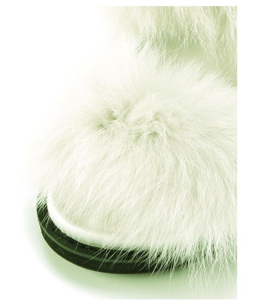 lilLilly(リルリリー)の「LILICIOUS ファーコンフォートサンダル(シューズ・レディース・WHITE/GRAY/BLACK・S/M)」の7枚目の写真