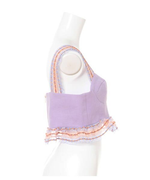lilLilly(リルリリー)の「フラワーテープビスチェ(トップス・レディース・WHITE/YELLOW/PINK/PURPLE・S/M)」の7枚目の写真