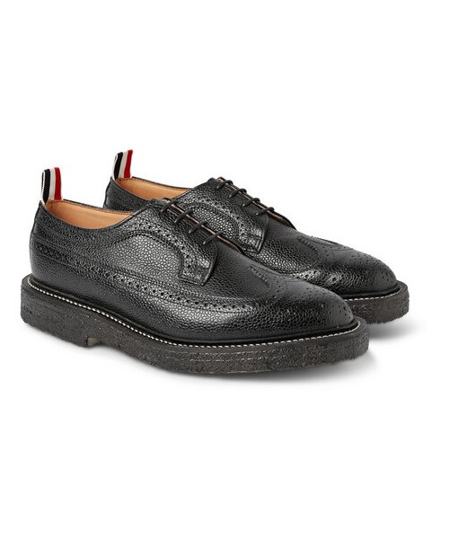 THOM BROWNE(トムブラウン)の「Thom Browne Pebbled Leather Brogues(シューズ・メンズ・Black・US 7/US 8/US 9/US 10/US 12)」の1枚目の写真