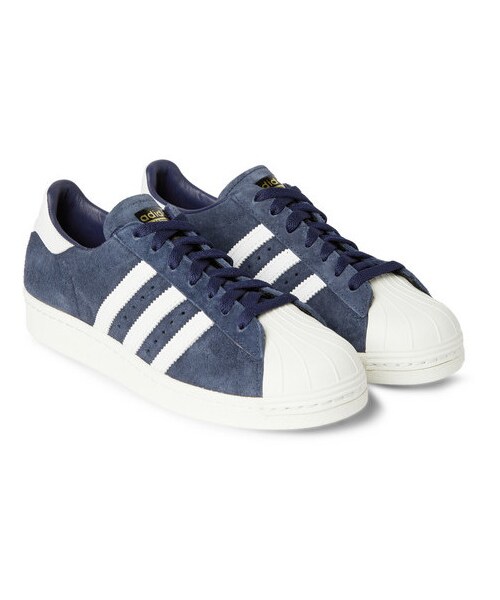 adidas(アディダス)の「adidas Originals Superstar 80s DLX Suede Sneakers(スニーカー・メンズ・Blue・UK 6.5/UK 7.5/UK 12.5/UK 13.5/UK 9/UK 9.5/UK 10/UK 10.5/UK 11/UK 11.5/UK 8/UK 8.5)」の1枚目の写真