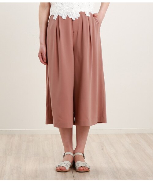 ROPE' PICNIC（ロペピクニック）の「ジョーゼットワイドパンツ（パンツ・レディース・ベージュ/ネイビー/サックス・36/38/40）」の2枚目の写真