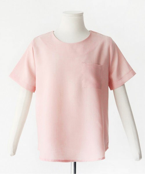 DHOLIC（ディーホリック）の「ラウンドネックバストポケットブラウス（シャツ/ブラウス・レディース・ホワイト/ピンク/スカイブルー/ミント/ブルー・FREE）」の5枚目の写真