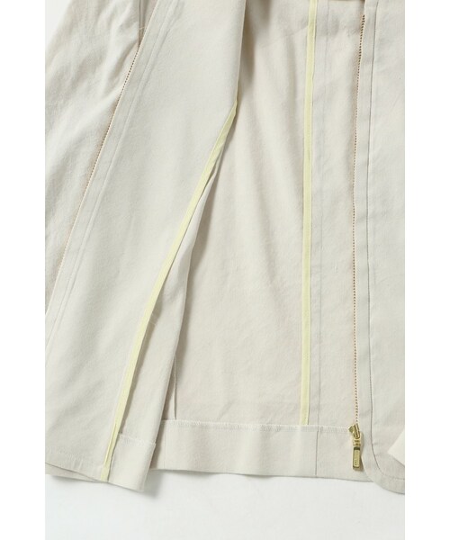 La TOTALITE(ラトータリテ)の「リネンストレッチC-ZIP ジャケット。(ジャケット/アウター・レディース・ホワイト/ベージュ/ネイビー・36/38)」の13枚目の写真