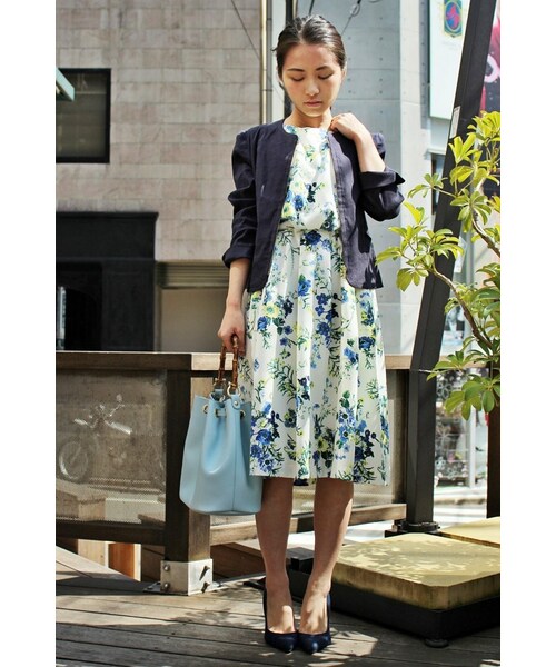 La TOTALITE(ラトータリテ)の「リネンストレッチC-ZIP ジャケット。(ジャケット/アウター・レディース・ホワイト/ベージュ/ネイビー・36/38)」の20枚目の写真