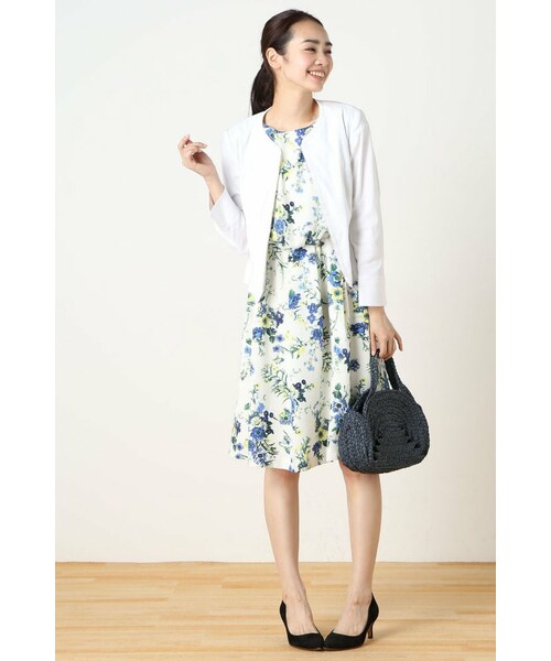 La TOTALITE(ラトータリテ)の「リネンストレッチC-ZIP ジャケット。(ジャケット/アウター・レディース・ホワイト/ベージュ/ネイビー・36/38)」の14枚目の写真