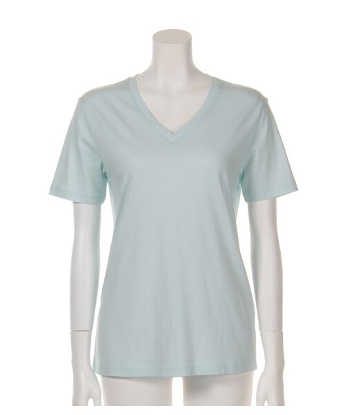 FRAY I.D(フレイアイディー)の「VネックシンプルT(Tシャツ・レディース・WHT/MNT・F)」の2枚目の写真