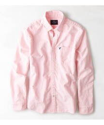 American Eagle | AEOストライプオックスフォードシャツ(シャツ/ブラウス)