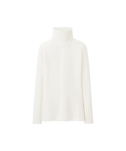 UNIQLO(ユニクロ)の「WOMEN ヒートテックエクストラウォームタートルT(長袖)(キャミソール・Tシャツ・レディース・OFF WHITE・XL)」の1枚目の写真