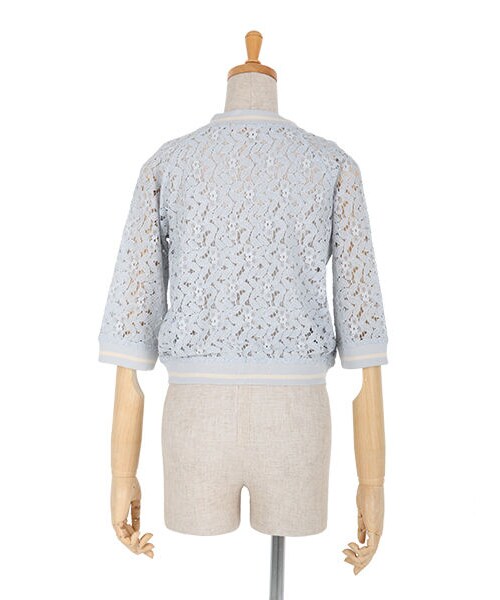 F i.n.t(フィント)の「ライン入り総レースブルゾン(ブルゾン・レディース・その他)」の3枚目の写真